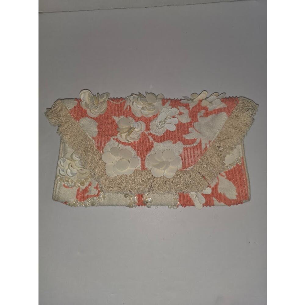 Anthropologie Celia Embellished Beaded Clutch Boho Cottagecore Romantic